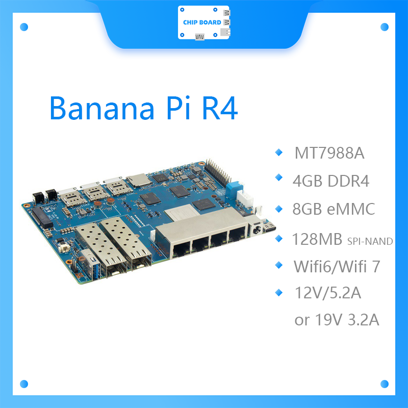 Bananapi Bpi R4 Wifi 7 - لوحة Banana Pi BPI R4 Wifi