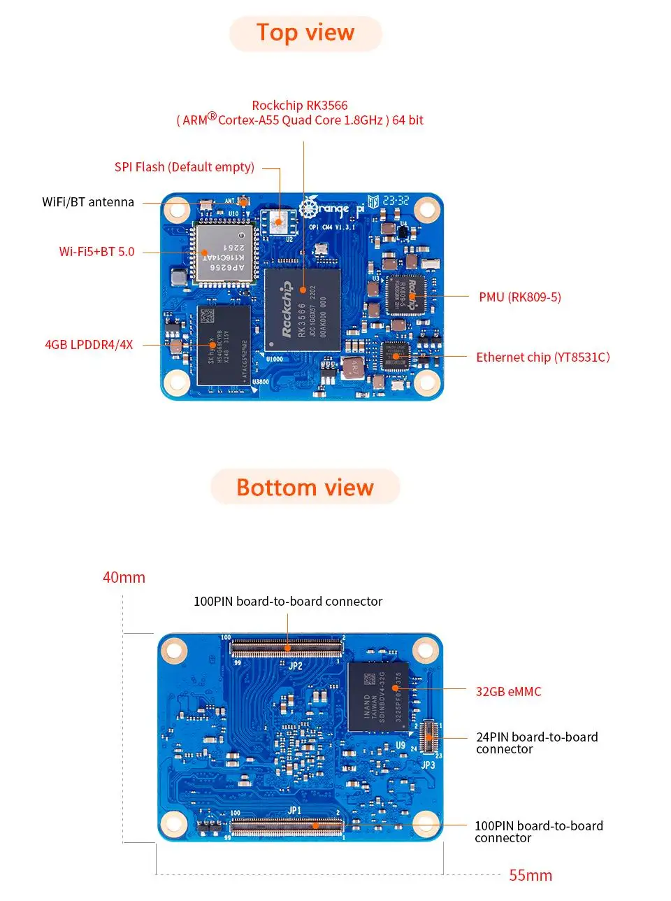 وحدة Orange Pi CM4 من BoaMasM  - مراجعة Compute Module 4 32Gb Wifi وسعره