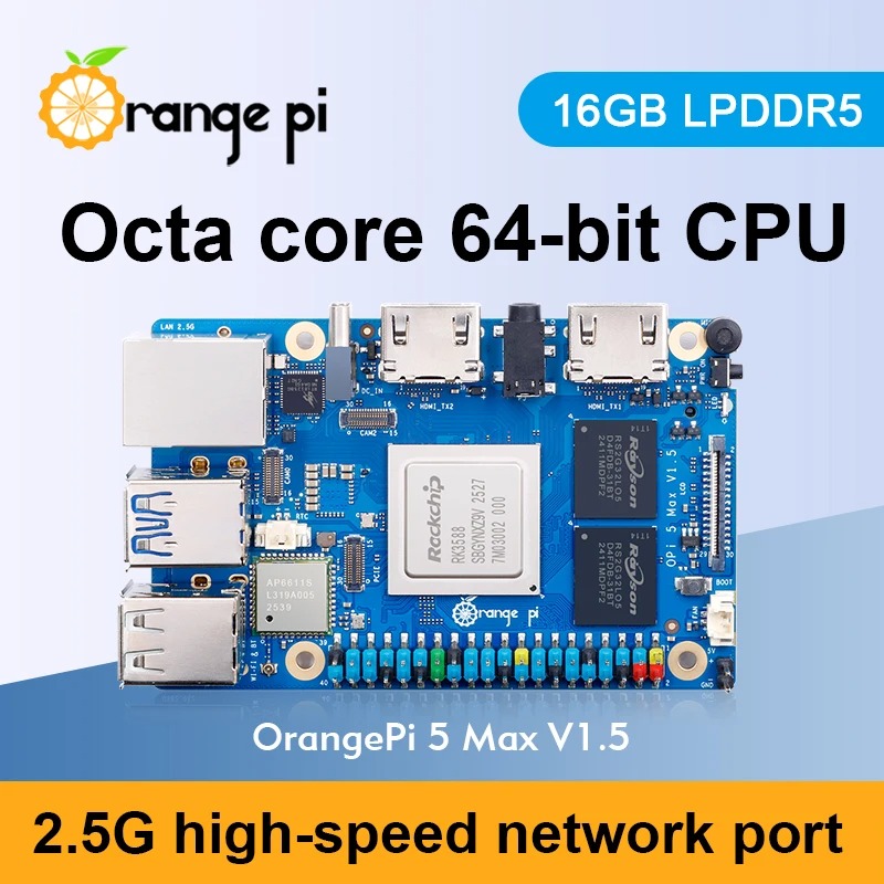 كمبيوتر لوحي RoRuS Orange Pi 5 - مراجعة Orange Pi 5 Max Rk3588 وسعره