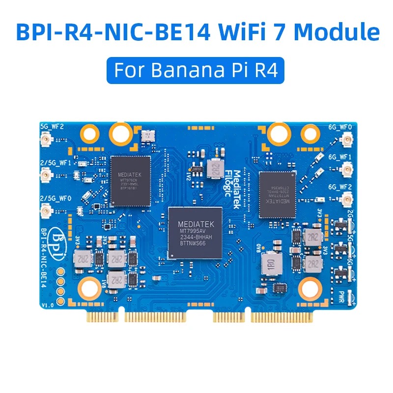 BPI-R4 BPI-R4-NIC-BE14 WiFi 7  - مراجعة Bananapi Bpi R4 Wifi 7 وسعره